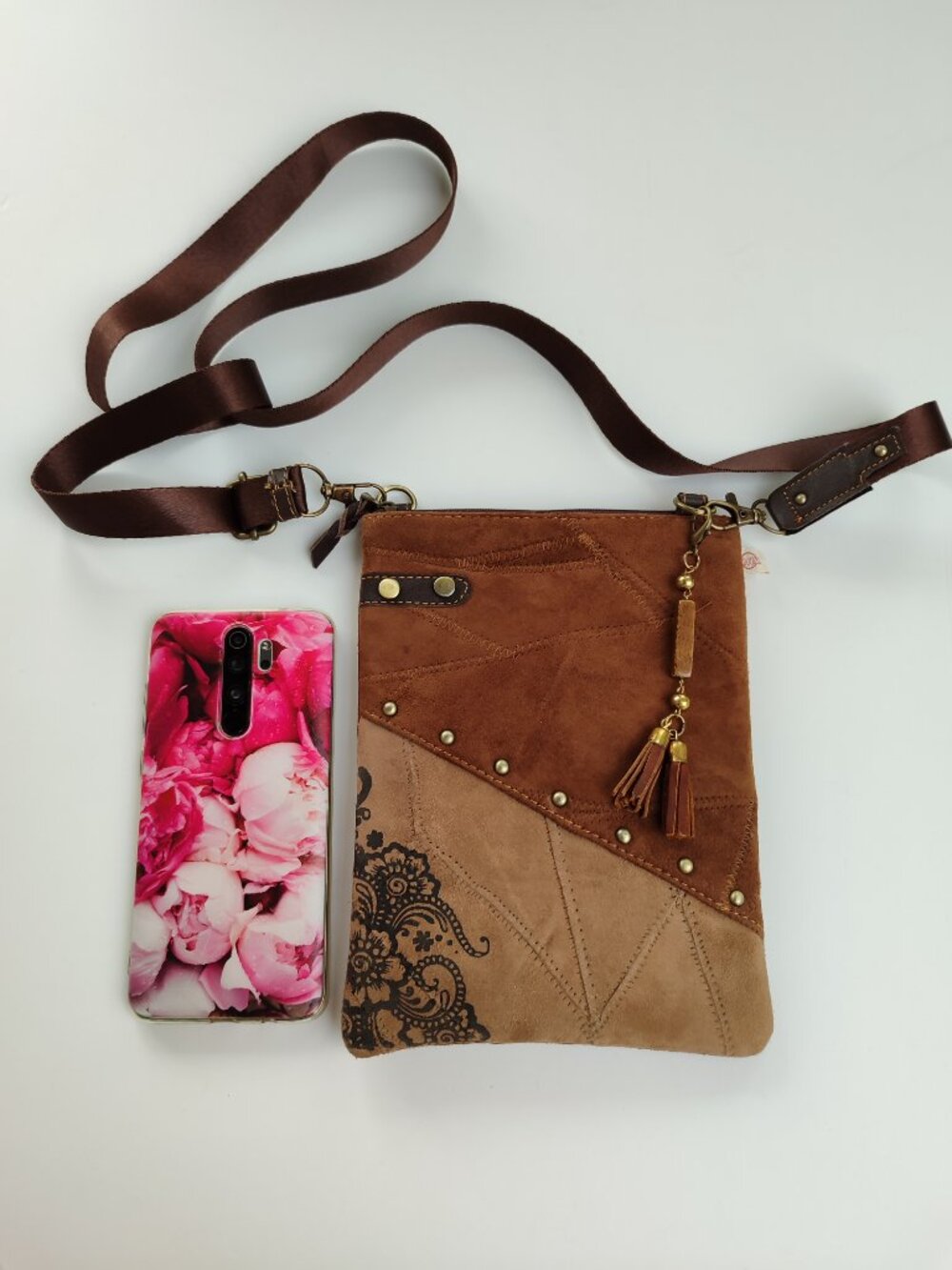 Soho Brisk Crossbody genuine suede bag EUC
